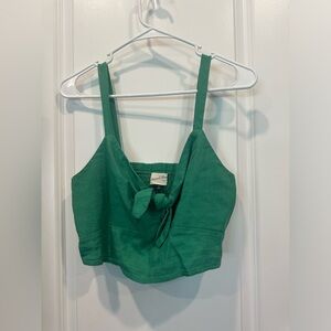 Universal thread medium green crop top